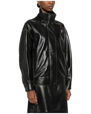 Calvin Klein Leather Jackets - Black