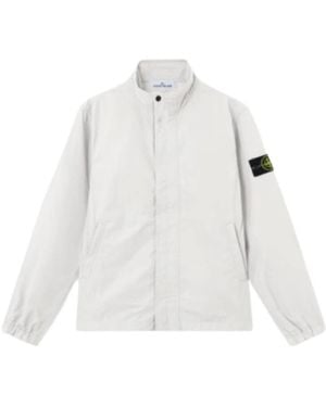 Stone Island Jassen ,Grijs ,Utility Jacket - Wit