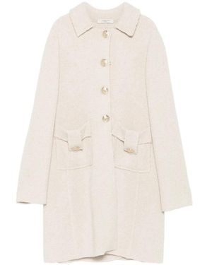 Charlott Single-Breasted Coats - Wit