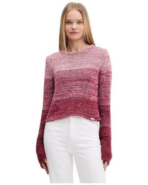 Guess Truien & Vesten ,Roze ,Katoen Cropped Sweater - Rood