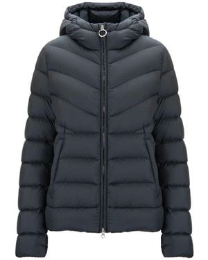 Colmar Daunenjacke Mit Hohem Kragen Und Kapuze - Blau