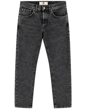 PT Torino Jeans ,Zwart ,Straight Jeans - Grijs