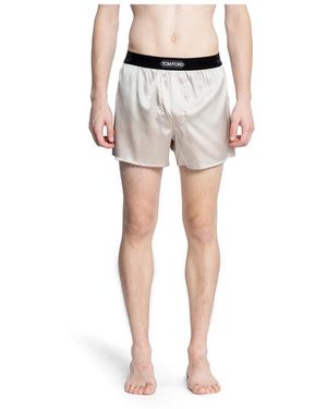 Tom Ford Seiden Boxershorts - Natur