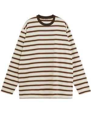 AURALEE Long Sleeve T-Shirts - Brown