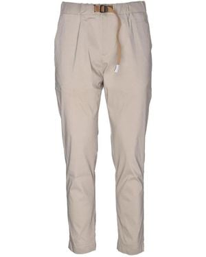 White Sand Slim-Fit Trousers - Grigio
