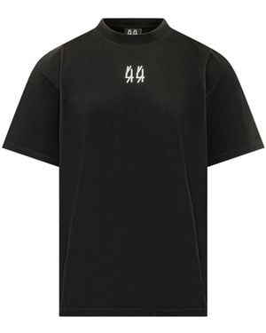 44 Label Group Tops ,Zwart ,Standard Tee