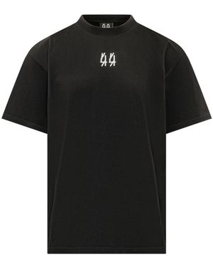 44 Label Group Tops ,Zwart ,Standard Tee