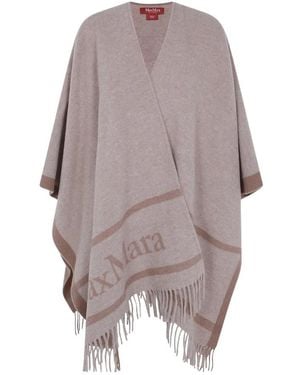 Max Mara Jassen ,Wol Pirania Wolle Cape - Bruin