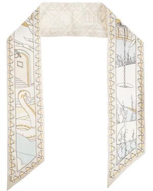 Tory Burch Zijden Sjaal - Wit