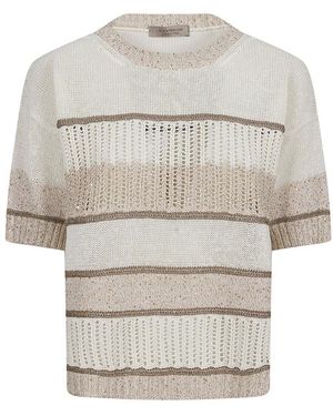 D.exterior Round-Neck Knitwear - Grey