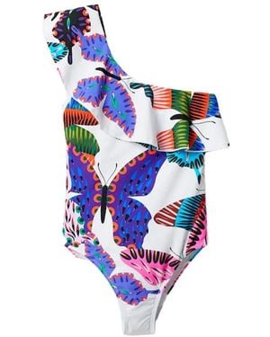 Desigual Gedrukte Mouwloze Strandkleding Voor Vrouwen - Blauw