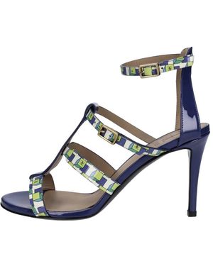 Fabi Sandalen Aus Lackleder - Blau