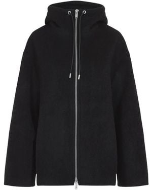 Studio Nicholson Etna Zip Through Hooded Jacket - Schwarz