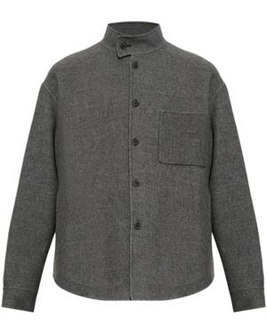 Giorgio Armani Jack Met Opstaande Kraag - Grijs