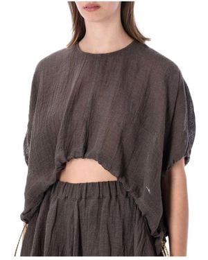 120% Lino Blouses - Grey