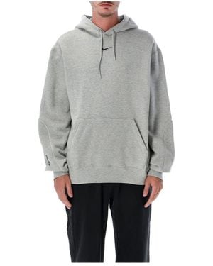 Nike Fitness ,Grijs ,Katoen Fleece Cs Hoodie 2