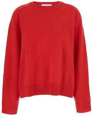 Soft Goat Truien & Vesten ,Rood ,Wol Boyfriend Crewneck Sweater
