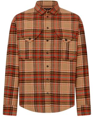 DSquared² Overhemden ,Wol D2 Cottage Military Shirt - Bruin