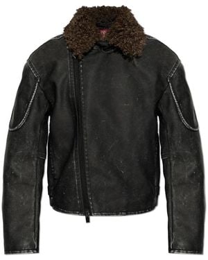 DIESEL Faux Fur & Shearling Jackets - Negro