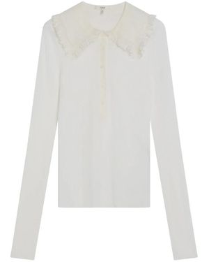 Chloé Long Sleeve Tops - Blanc