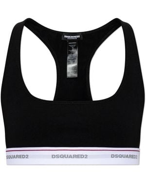 DSquared² Ondergoed ,Zwart ,Katoen Logo Bra