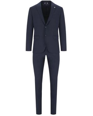 Manuel Ritz Single Breasted Suits - Blue