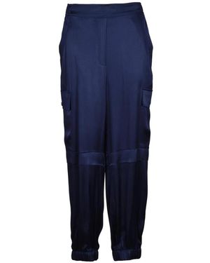 Semicouture Straight Trousers - Blue