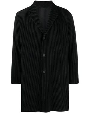 Issey Miyake Single-Breasted Coats - Black