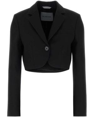 Balenciaga Cropped Jacket - Zwart
