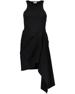 Celine Asymmetrische Jurk Met Gedrapeerd Effect En Gecentreerde Taille - Zwart