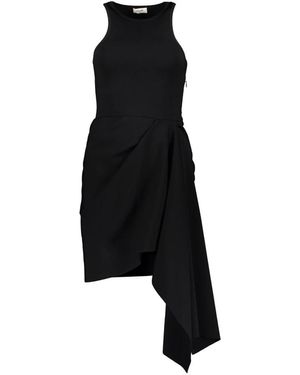 Celine Asymmetrische Jurk Met Gedrapeerd Effect En Gecentreerde Taille - Zwart