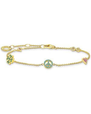 Thomas Sabo Bracciale charm in oro simbolico - Metallizzato