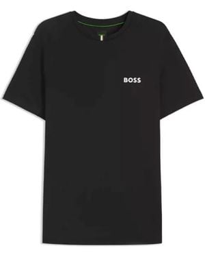 HUGO Sportieve Ronde Hals Korte Mouwen T-Shirt - Zwart