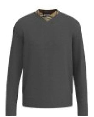Burberry V-Neck Knitwear - Grigio