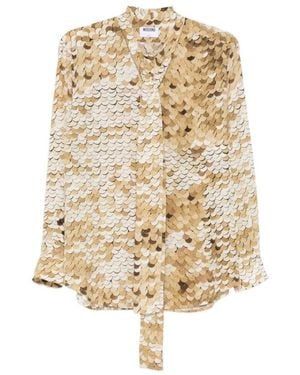 Moschino Seiden- Und Nylon-Oberteil - Natur