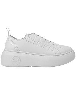 ARMANI EXCHANGE Sneakers bianche con lacci per donne - Grigio