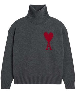 Ami Paris Turtlenecks - Grey