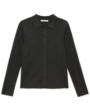 Maliparmi Truien & Vesten ,Zwart ,Lurex Rib Cardigan