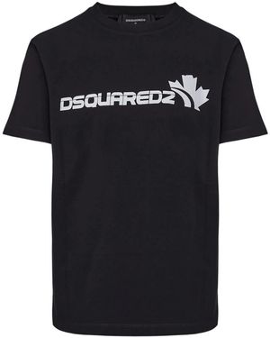 DSquared² Klassisches Regular Fit Tee - Schwarz