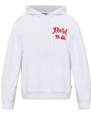 DIESEL S-Boxt-Hood-Aa2 Sweatshirt - Wit