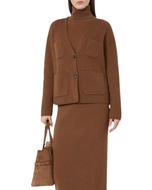 Max Mara Truien & Vesten ,Bruin ,Wol Maglia