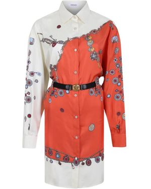 Versace Shirt Dresses - Rouge