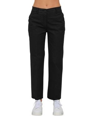 Via Masini 80 Straight Trousers - Noir