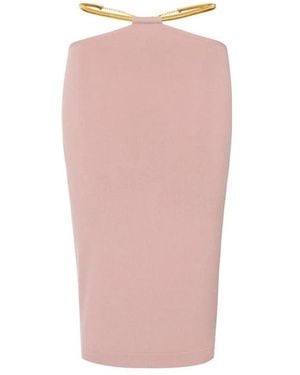 Elisabetta Franchi Strickrock Mit Schmuckschlange - Pink