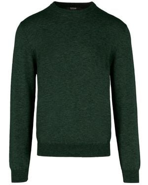Bomboogie Merino Wol Trui Met Ronde Hals - Groen