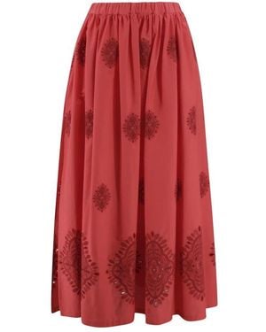 Lavi Midi Skirts - Rouge