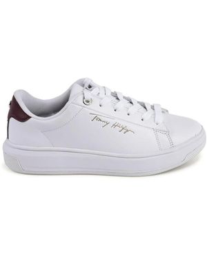 Tommy Hilfiger Weiße Leder Freizeitschuhe