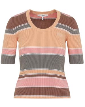 Chloé Round-Neck Knitwear - Gris