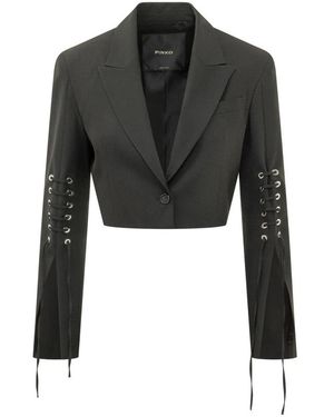 Pinko Corvette Cropped Blazer - Schwarz