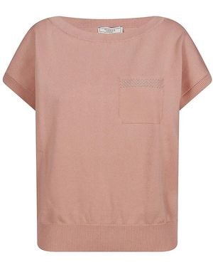 Peserico Round-Neck Knitwear - Pink